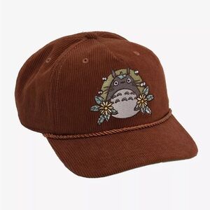 Studio Ghibli My Neighbor Totoro Embroidered Corduroy Snapback Hat 🆕